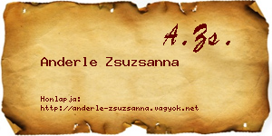 Anderle Zsuzsanna névjegykártya